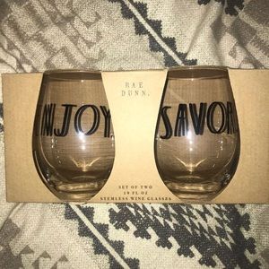 Rae Dunn Wine Glass Set